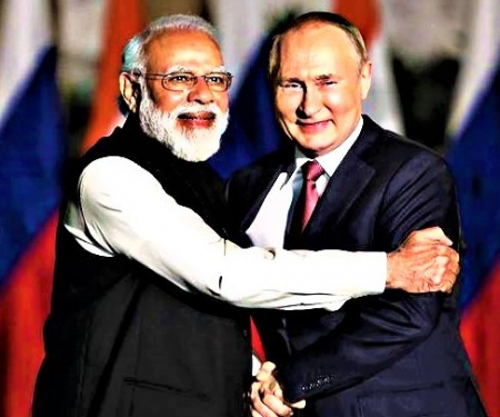 El primer ministro indio se reunió con el presidente ruso